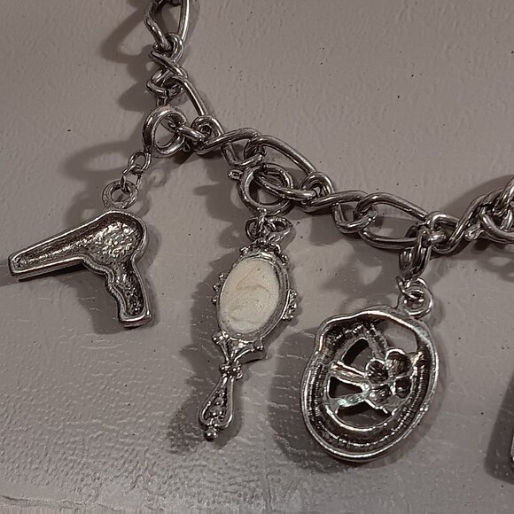 C Mania 6 Removable Charm Beauty Hairdresser Cosmetology Figaro Chain Bracelet - Picture 9 of 14